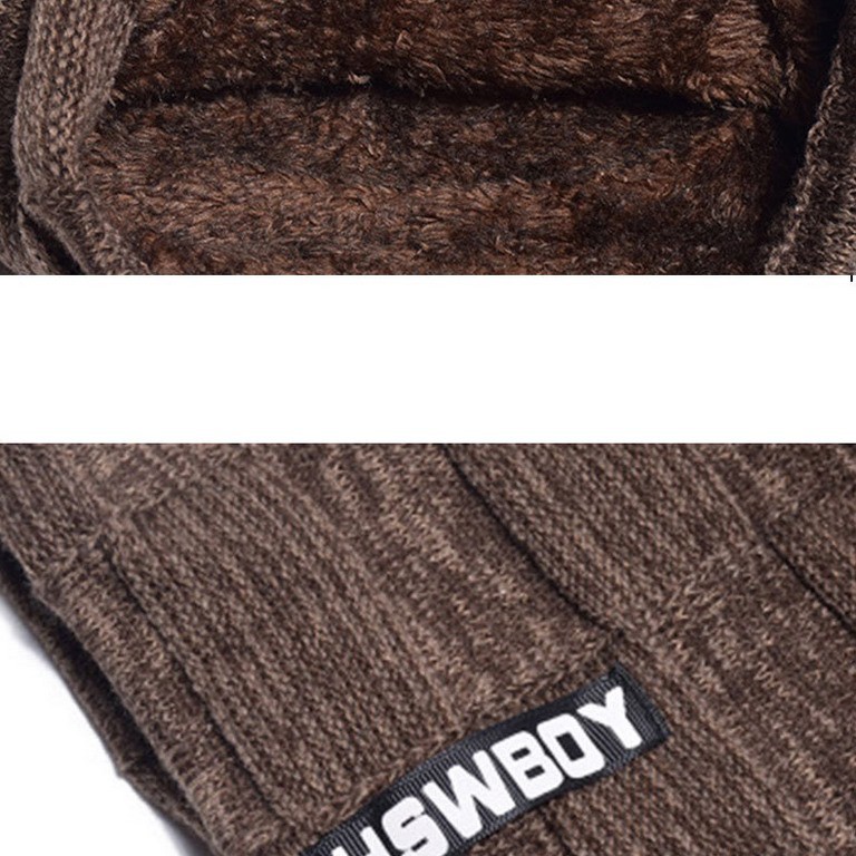 Mũ len nam thời trang phong cách châu Âu, chùm tai chống rét cực tốt