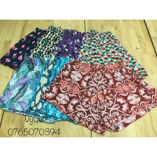 Quần đùi nữ mặc nhà chất thun co giãn