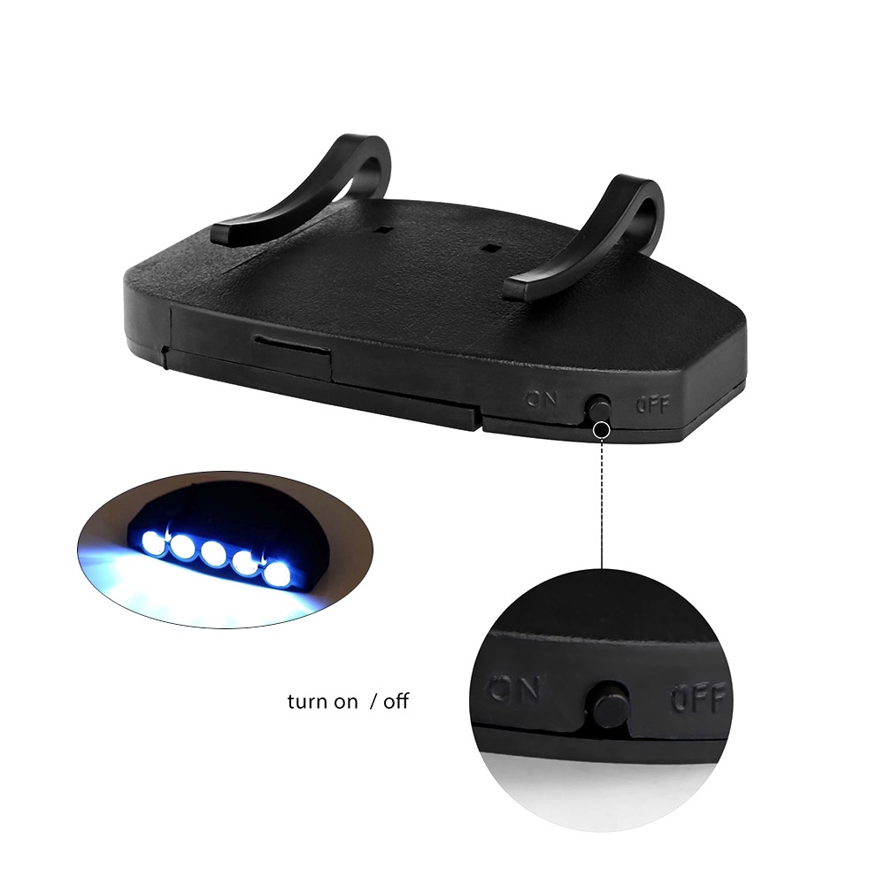 SHOOGII LED Hat Light Clip On Head Lamp Torch For Fishing Camp Hunting Outdoor