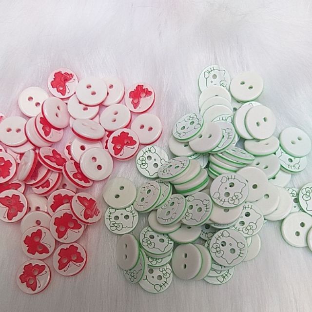 Nút nhựa, size 1.2cm đến 2cm