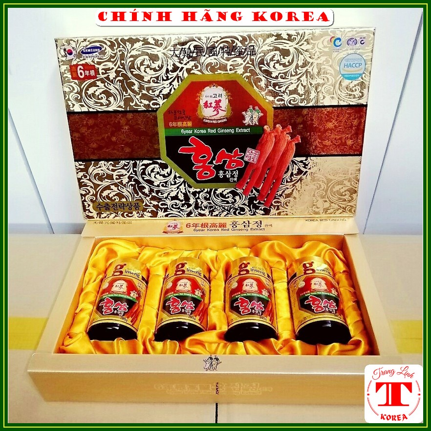 Cao hồng sâm Kanghwa hàn quốc, hộp 4 lọ - Cao sâm hàn quốc Korean 6 Years Red Ginseng Extract, tranglinh