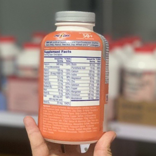 Viên Uống Vitamin One A Day Women’s 50+ của Mỹ. Lọ 300 viên