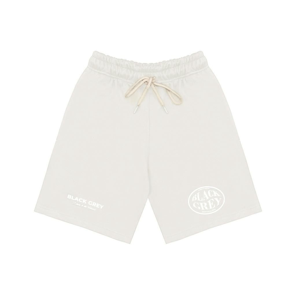 Quần short nỉ Black Grey x Four Basic x Grey - Cream