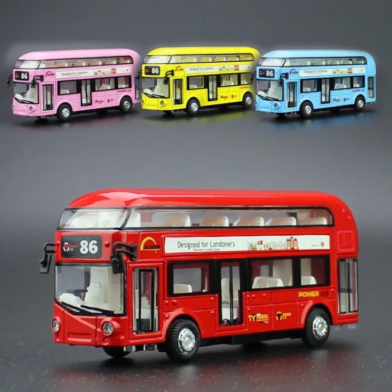 Mô hình Xe London Bus Số 86 size 16cm / Số 23 size 19cm