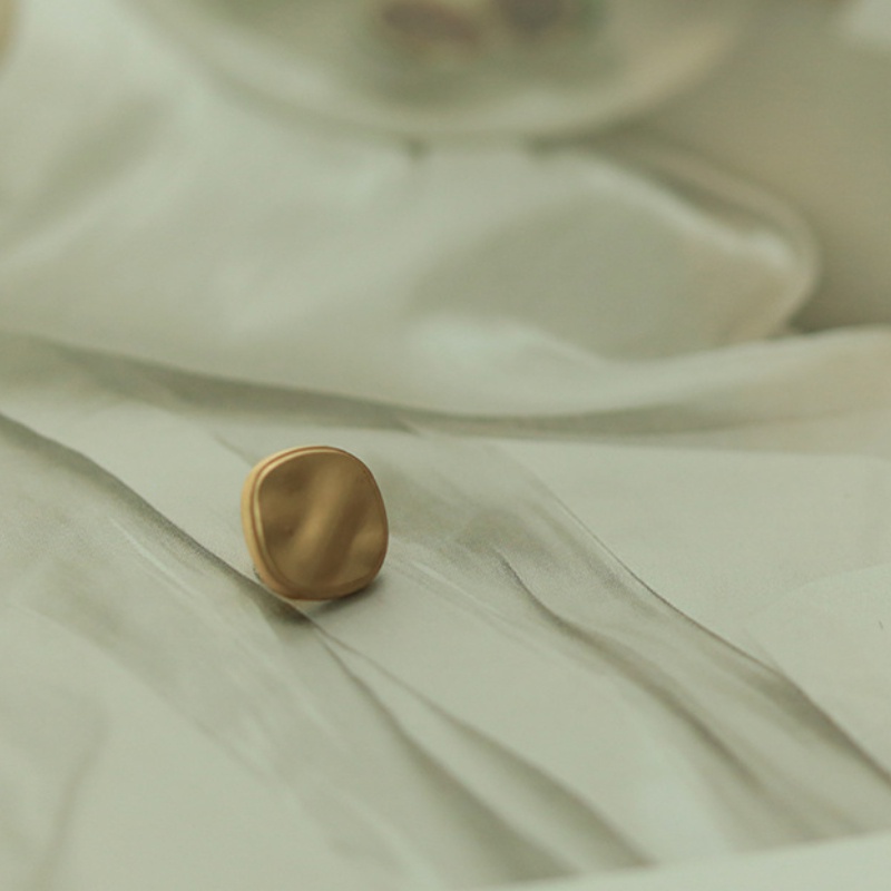 Set 10 Nút Hợp Kim Hình Vuông 12mm Màu Vàng Kim Làm Đồ Handmade DIY