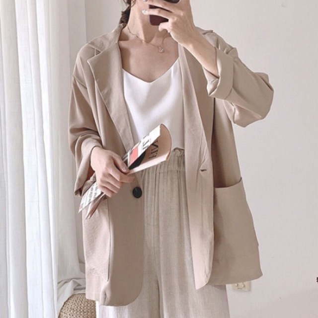 Khoác nhẹ blazer, khoác vest thu đông 2019