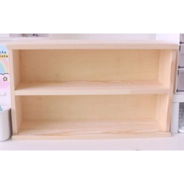 Kệ gỗ mini 2 tầng kệ trang trí để bàn, nhiều màu