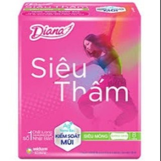 Băng vệ sinh Diana siêu thấm siêu mỏng không cánh .
