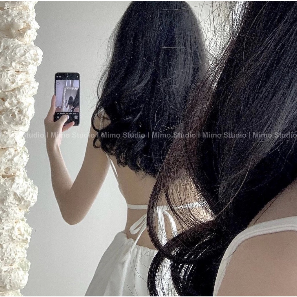 -  Quà tặng sinh nhật,bạn gái Đầm xòe cổ yếm 2 lớp