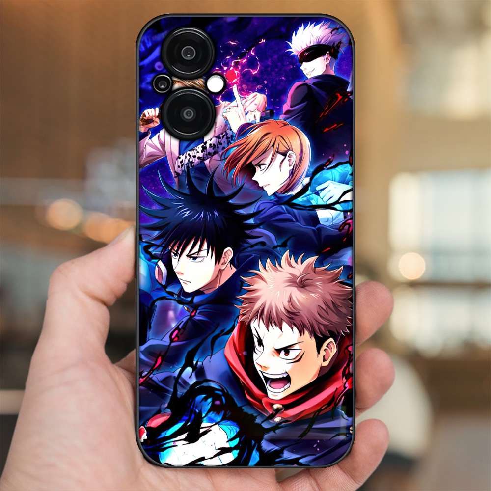 Ốp lưng Oppo Reno 8Z 5G viền đen in hình Yuji Jujutsu Kaisen