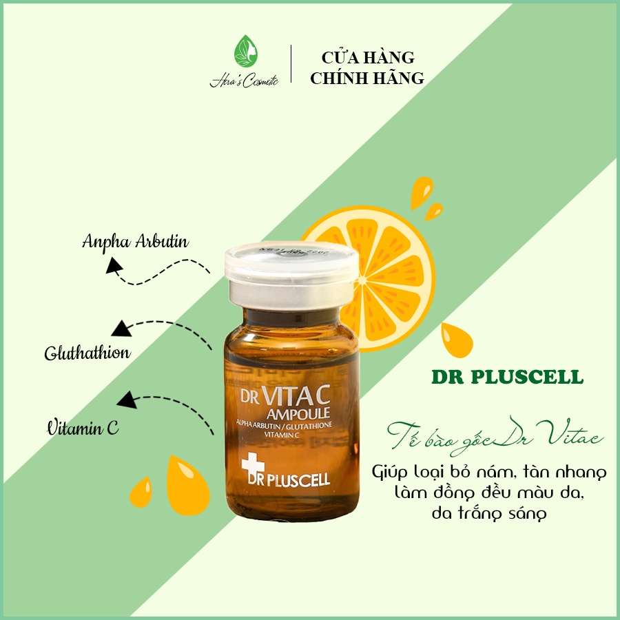 Tế bào gốc Dr vita C Dr Pluscell làm trắng, loại bỏ nám, tàn nhang_Dr vitac ampoule