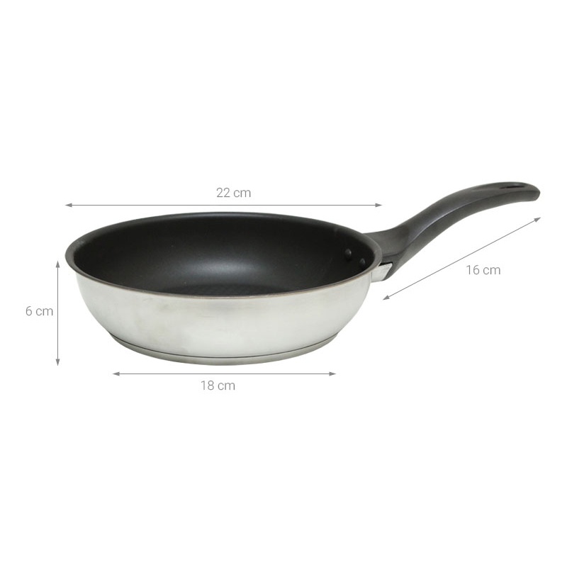 Chảo chống dính 3 đáy inox 430 Fivestar Standard