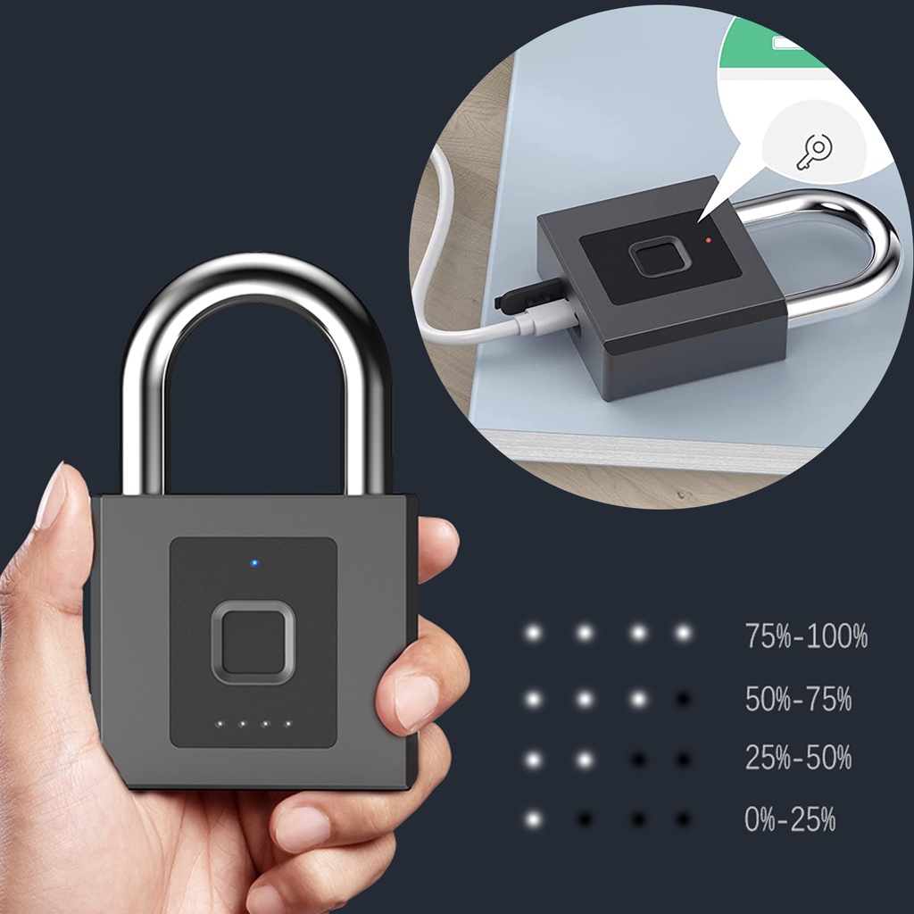 Khoá cửa vân tay chống nước mở bằng vân tay và app điện thoại KL20