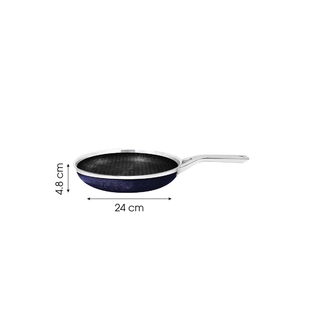 Chảo chống dính 2 mặt đáy từ Blackcube KIMSCOOK Noonsong 3 lớp đúc liền inox 304 ,  siêu bền , cào không xước