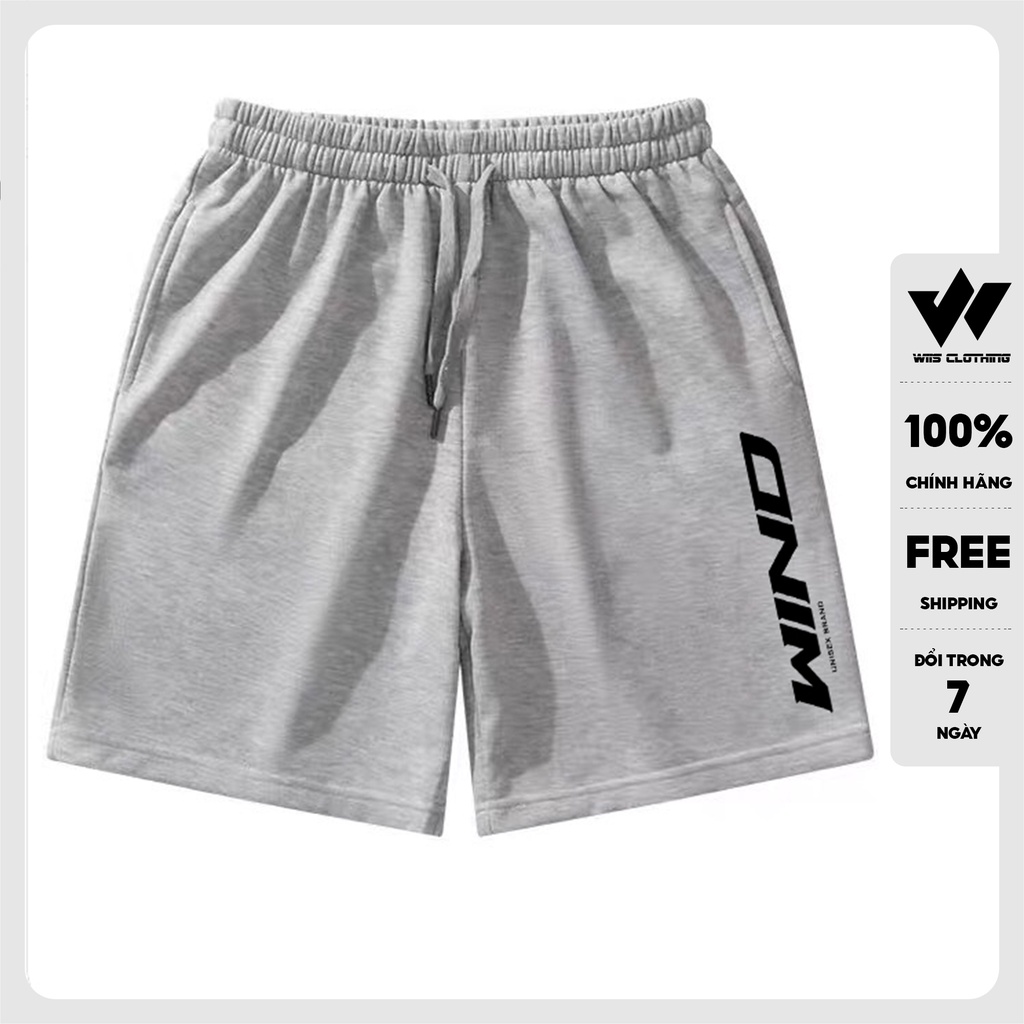 Quần short thun nam ống rộng WIIS unisex dọc quần đùi lửng thời trang nam nữ ulzzang