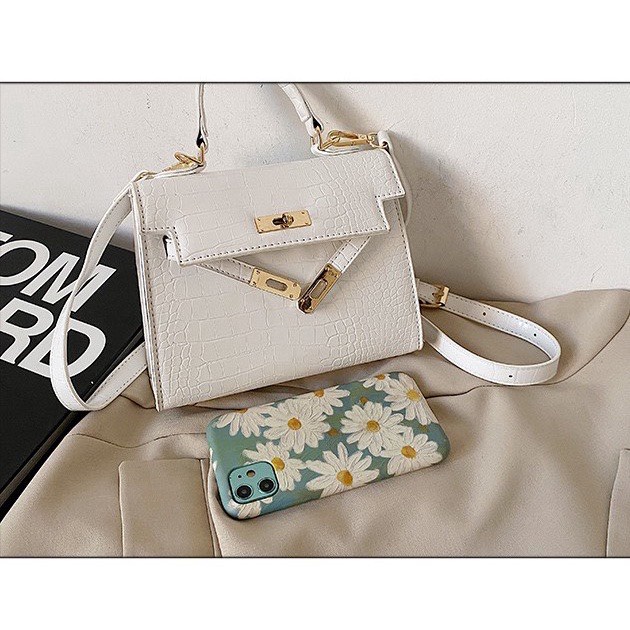 [ẢNH VIDEO THẬT] TẶNG KHĂN LỤA - Túi xách nữ đeo chéo đẹp khóa vặn da rắn túi xách tay Superbag866 119