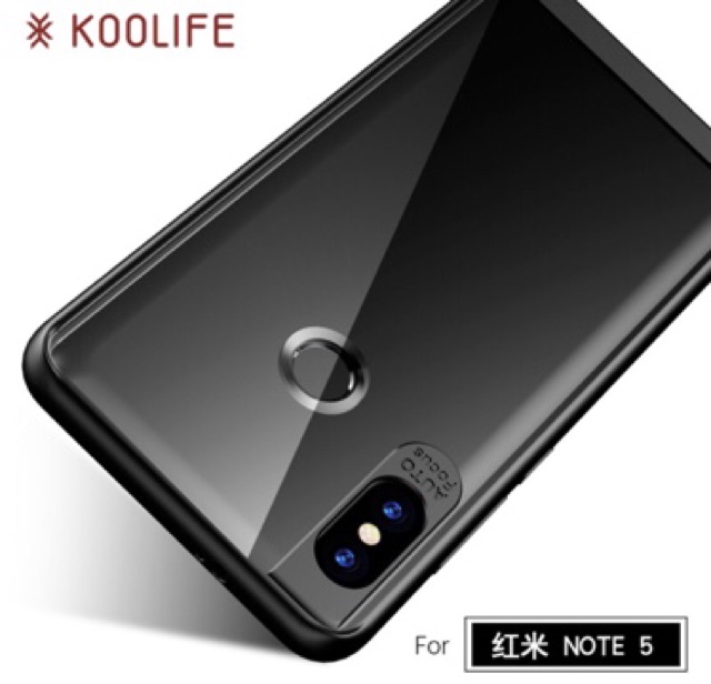 Ốp lưng Xiaomi Redmi Note 5 Pro Mặt Kính - Viền Nhựa dẻo Auto Focus