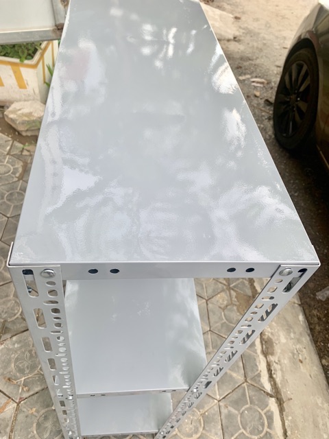 Kệ sắt v lỗ 3 tầng dài 120 rộng 40 cao 100