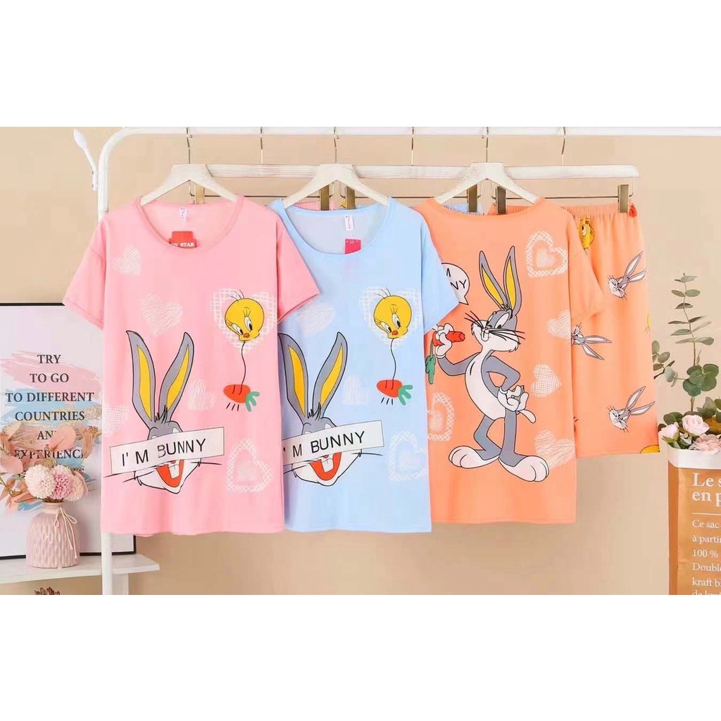 Đồ ngủ bộ mặc nhà hàng đẹp. Chất thun Cotton mềm mát. Đồ bộ Alibama LD79