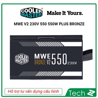 Nguồn máy tính Cooler Master MWE V2 230V 550 550W Plus Bronze (80 Plus Bronze/Màu Đen)
