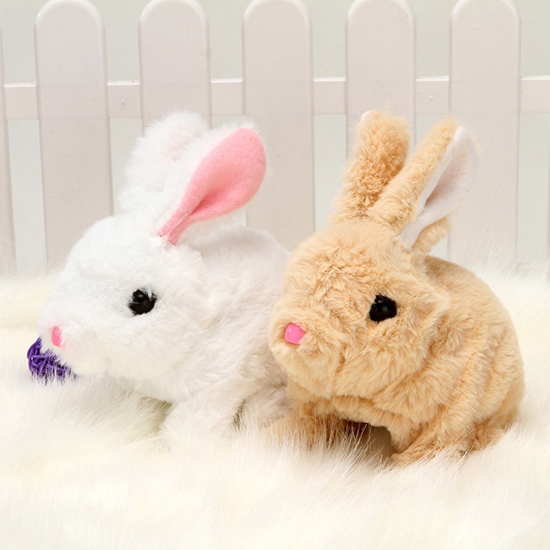 Đồ Chơi Thỏ Nhồi Bông Biết Nhảy Chạy Bằng Pin Dễ Thương Dành Cho Trẻ Em Và Người Lớn