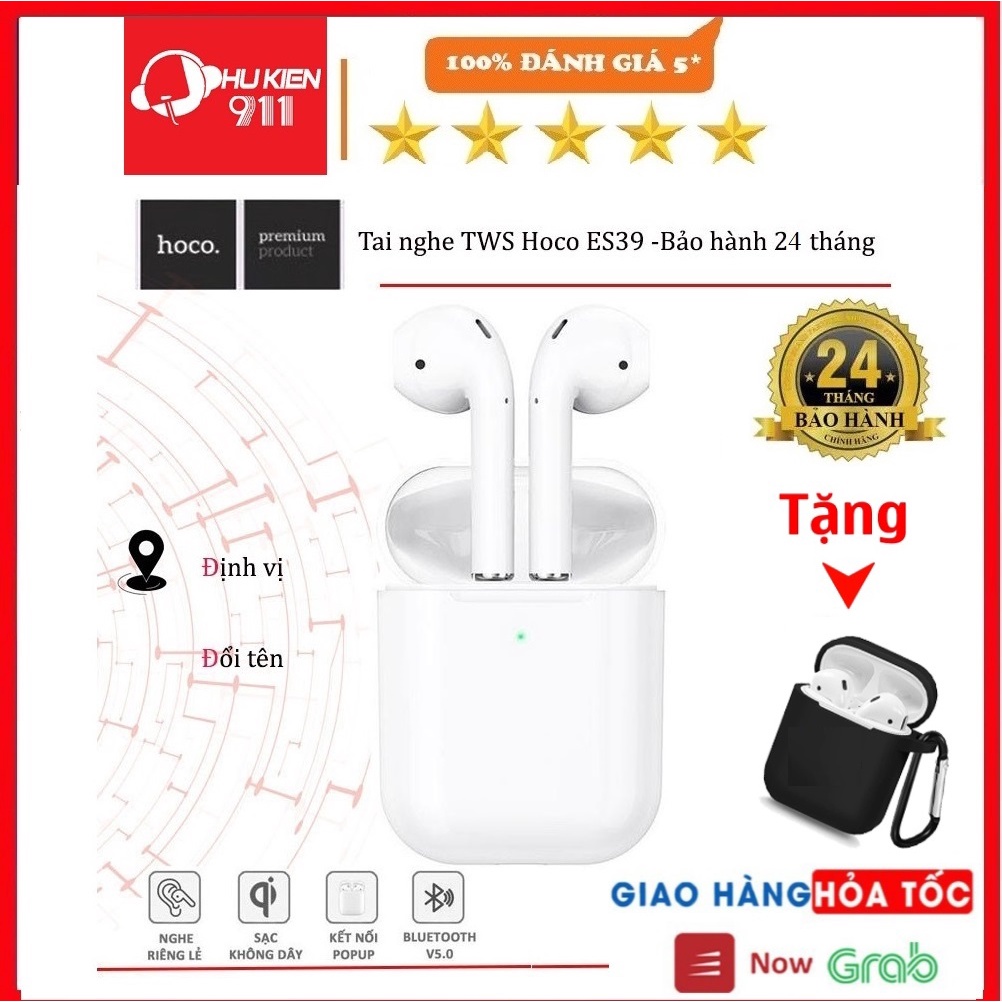 Tai nghe bluetooth Hoco ES39 phiên bản đặc biệt, kết nối không dây hỗ trợ định vị, đổi tên - Bảo hành 24 tháng