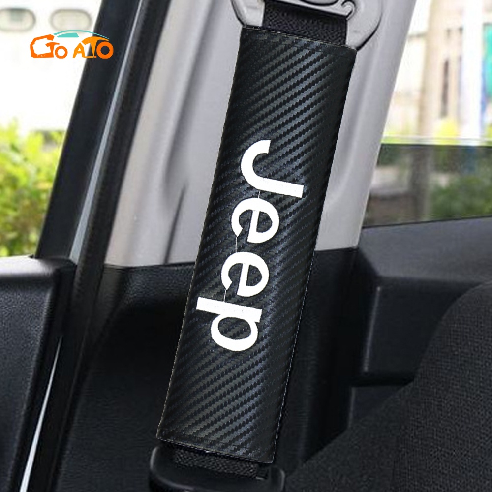 GTIOATO Sợi Carbon DâY Đai An ToàN Ô Tô CàI DâY An ToàN Ô Tô BọC DâY An ToàN Xe HơI Phụ Kiện Oto Trang Trí Oto Phụ KiệN BêN Trong Ô Tô Cho Jeep Wrangler Cherokee Gladiator RAM TRX 150