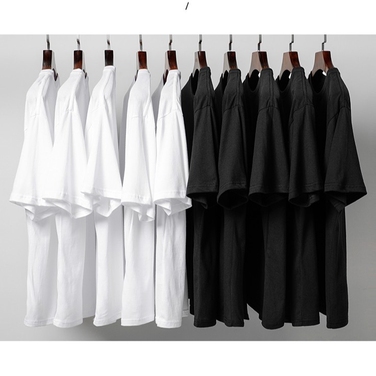 Áo phông tay lỡ unisex form rộng oversize, thun trơn nam nữ ATS01 | BigBuy360 - bigbuy360.vn