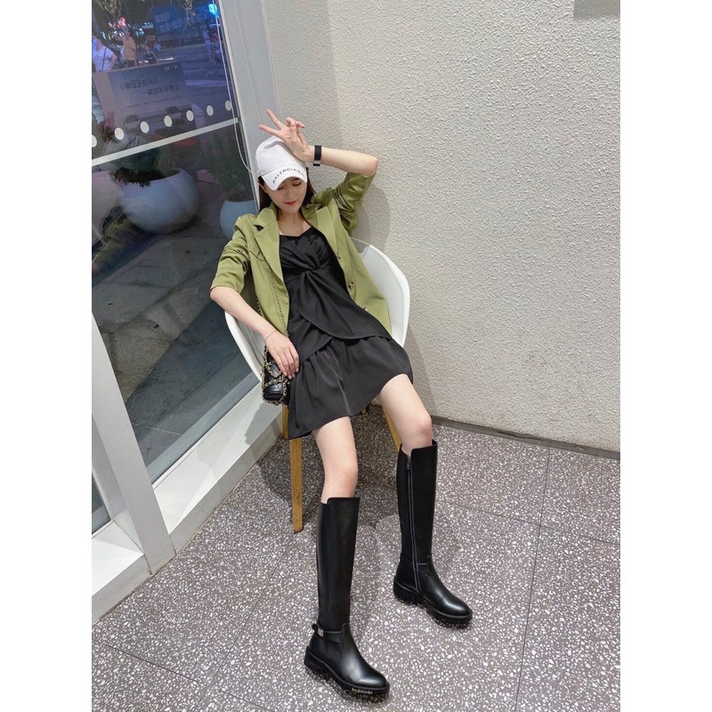 Boots nữ cao cổ mẫu thời trang hót nhất trong năm da bò nhập khẩu balenciaga