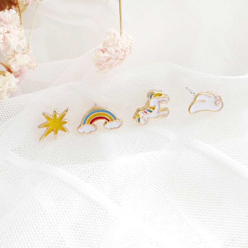 [Hàng Sẵn] Bông Tai Hình Hoạt Hình Đáng Yêu Trẻ Trung