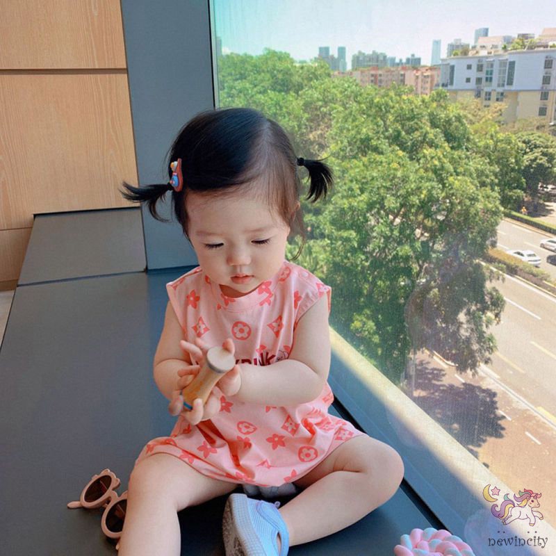 Đầm Sát Nách In Họa Tiết Hoạt Hình Phong Cách Hàn Quốc Thời Trang Mùa Hè Cho Bé Gái