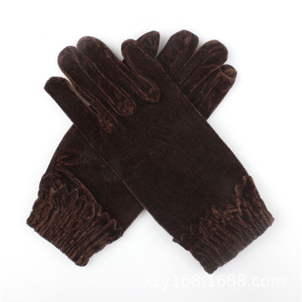 SUSANS Găng Tay Nhung Màu Sắc Nhã Nhặn Dành Cho Nữ