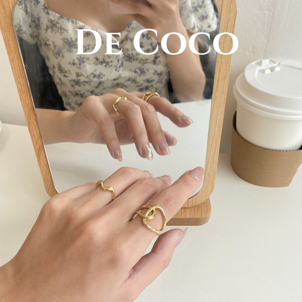 [Mã FAXANH245 giảm 10K đơn 50K] Nhẫn bạc Stuck with you Decoco.accessories