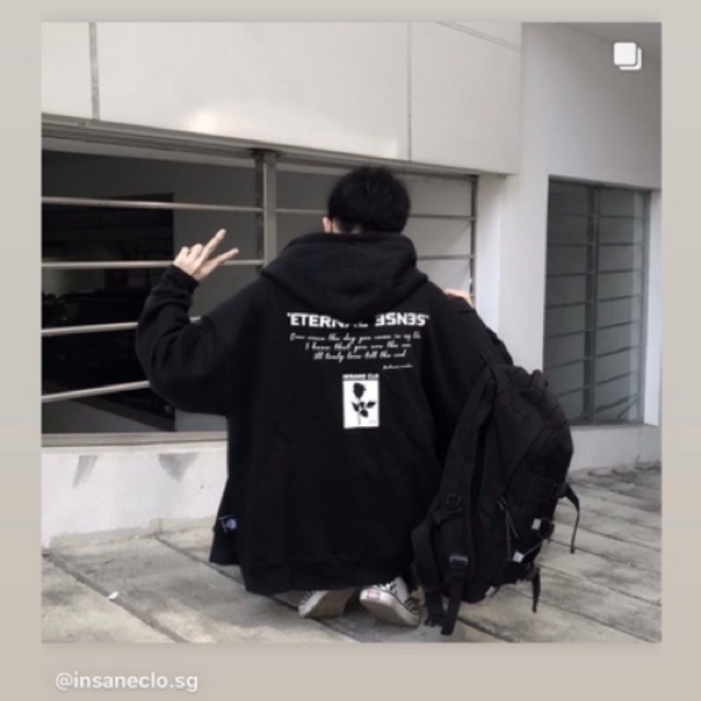 Eternal Sense Hoodie Zip - màu Đen | BigBuy360 - bigbuy360.vn