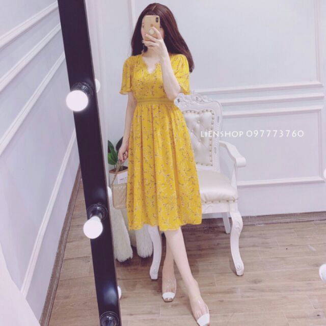 Váy hoa nhí phối ren