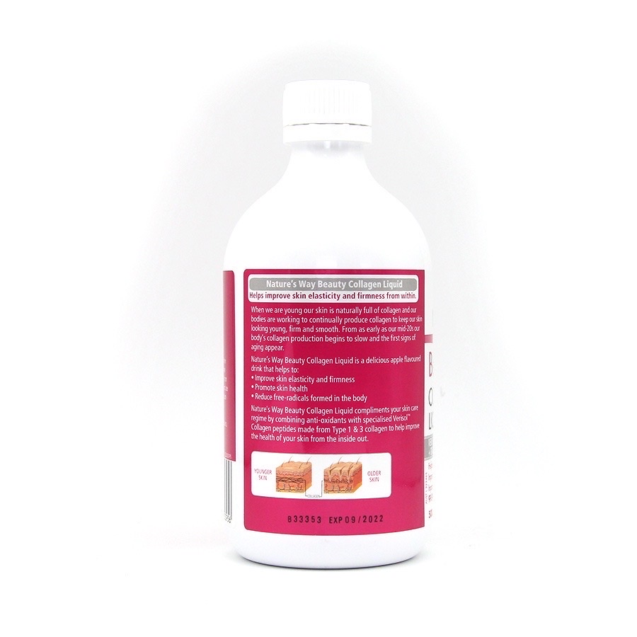 Collagen Dạng Nước Bổ Sung Collagen Thủy Phân Giúp Sáng Da Nature's Way Beauty Collagen Liquid 500ml