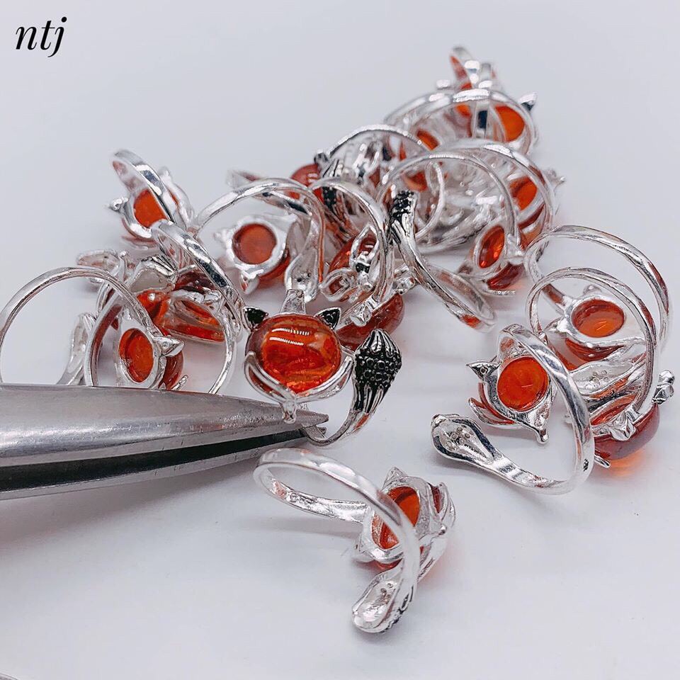 Nhẫn hồ ly xi bạc thái hàng đẹp LINH MIU SILVER