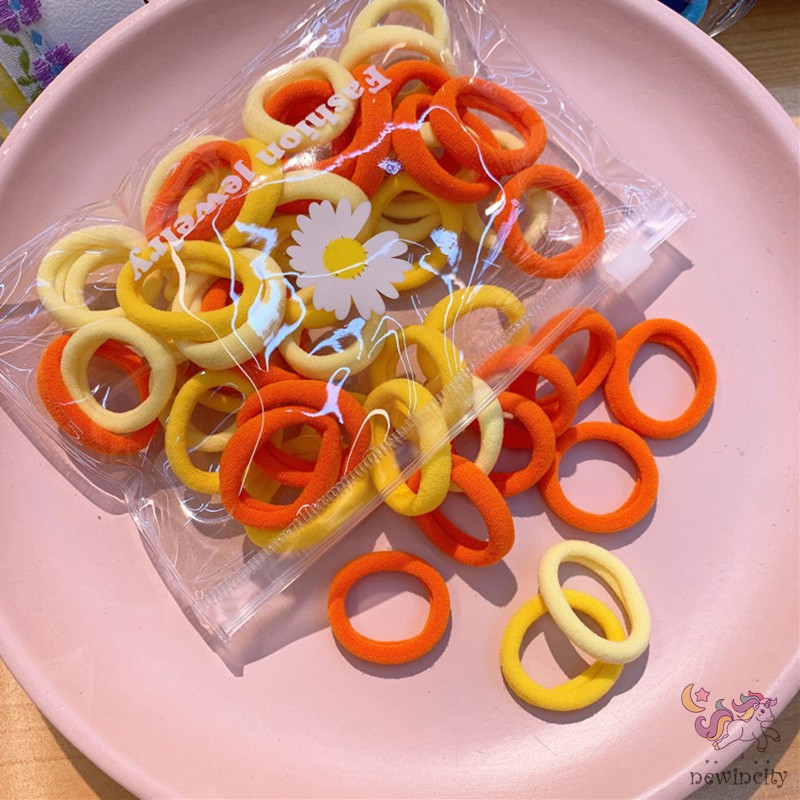 Dây cột tóc màu macaron thời trang Hàn Quốc dễ thương cho bé gái