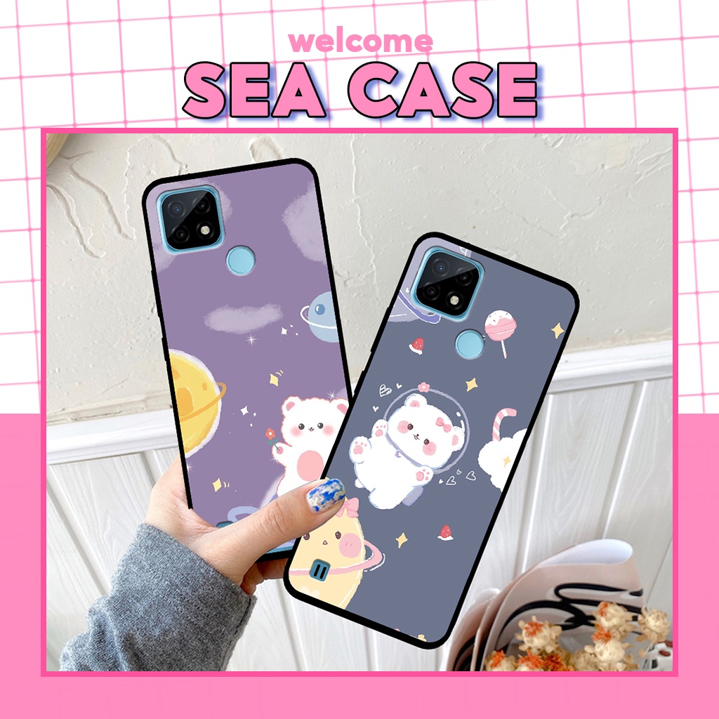 Ốp lưng Realme C21Y - C25Y - C21, Ốp điện thoại in hình gấu đáng yêu,dễ thương – lưng nhựa viền dẻo