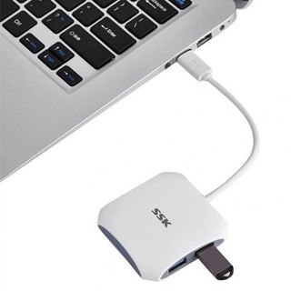 BỘ HUB CHUYỂN TYPE-C RA 4 CỔNG USB 3.0 SSK SHU-810