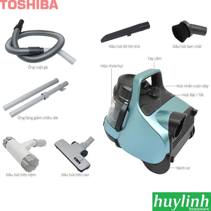 Freeship Máy hút bụi Toshiba VC-GC32CPV - 950W | BigBuy360 - bigbuy360.vn