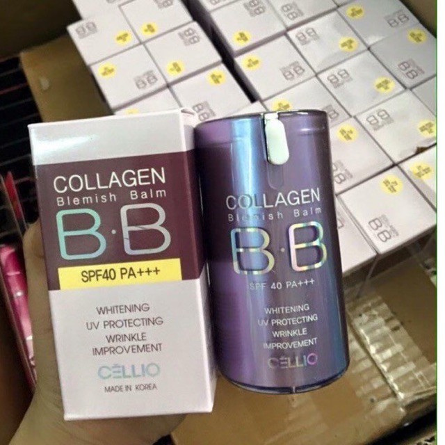 Kem nền bb Cellio Collagen Hàn quốc dành cho da lão hóa