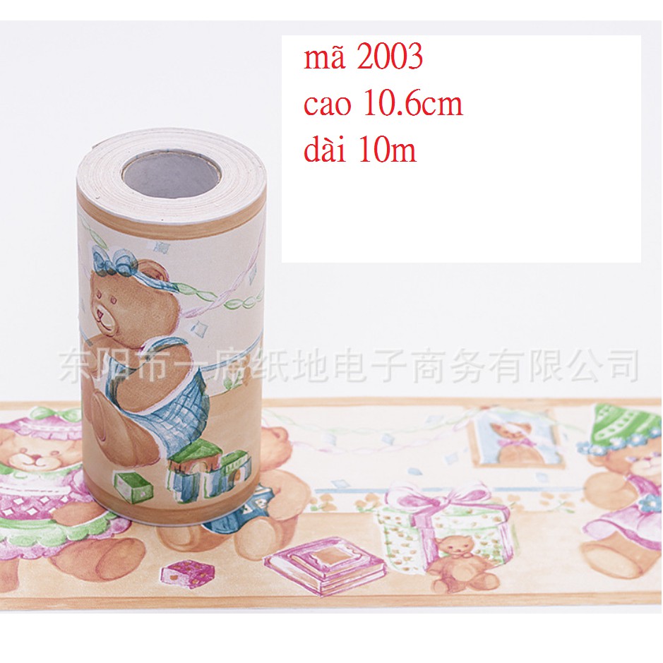 Cuộn 10M X 10CM giấy dán viền tường trang trí - NB008