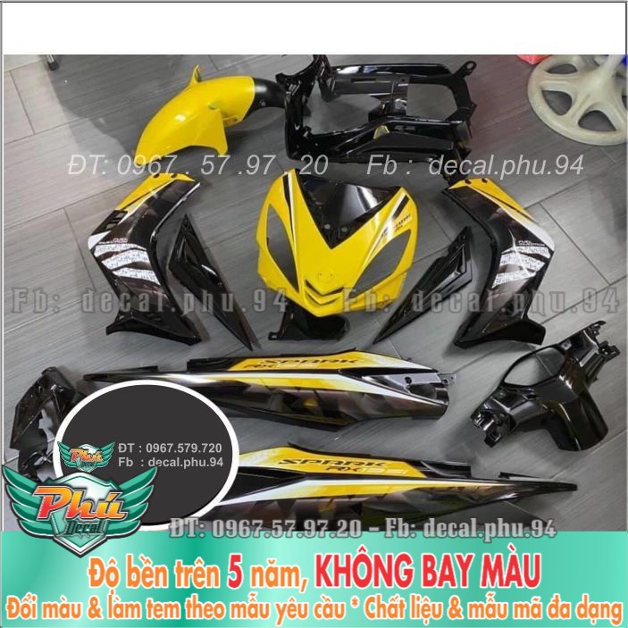 Tem rời Exciter 135 2006 Vàng đen Spark (X) -1