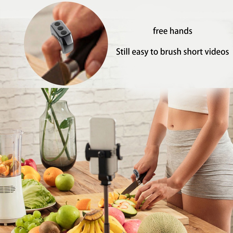 Thiết Bị Điều Khiển Từ Xa Đeo Ngón Tay Có Thể Sạc Lại Bluetooth Bền Bỉ Cho Điện Thoại