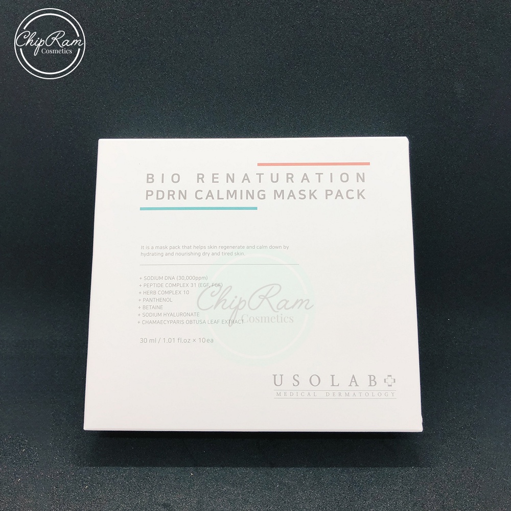 Mặt nạ tái tạo phục hồi Usolab Bio Renaturation PDRN Calming Mask Pack
