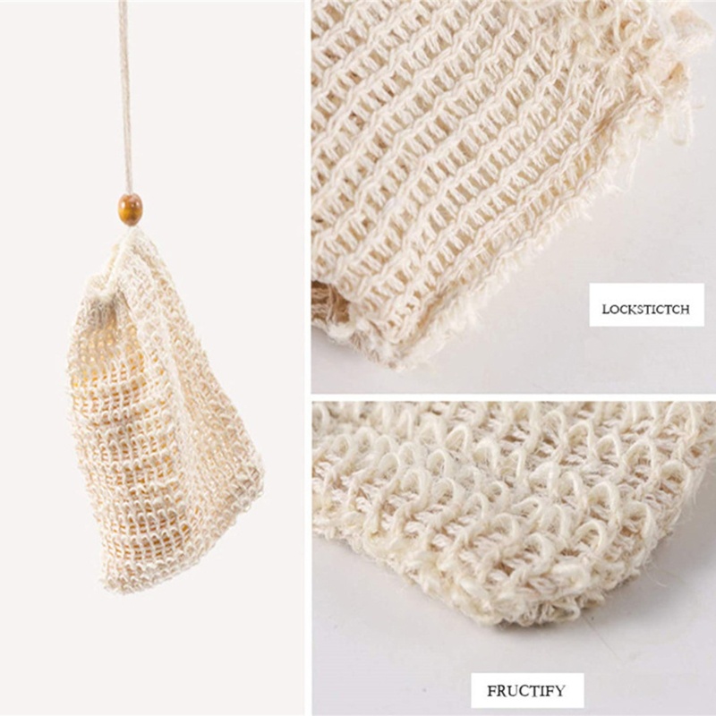 Set 10 Túi Lưới Có Dây Rút Đựng Xà Phòng Tẩy Tế Bào Chết Tiện Dụng