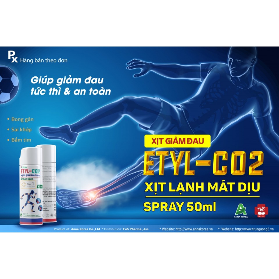 (Cam Kết Chất Lượng)_ETYL-CO2 – CHAI XỊT LẠNH, GIẢM ĐAU NHANH ️❄❄❄50gr