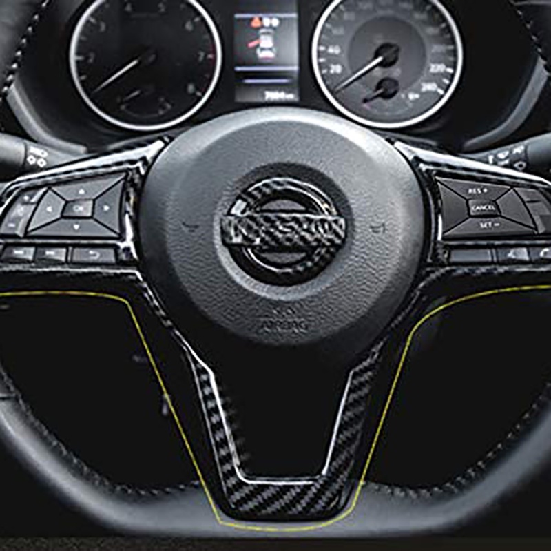 Khung Trang Trí Vô Lăng Bằng Sợi Carbon Cho Nissan Rogue Altima Sentra Kicks LEAF Versa