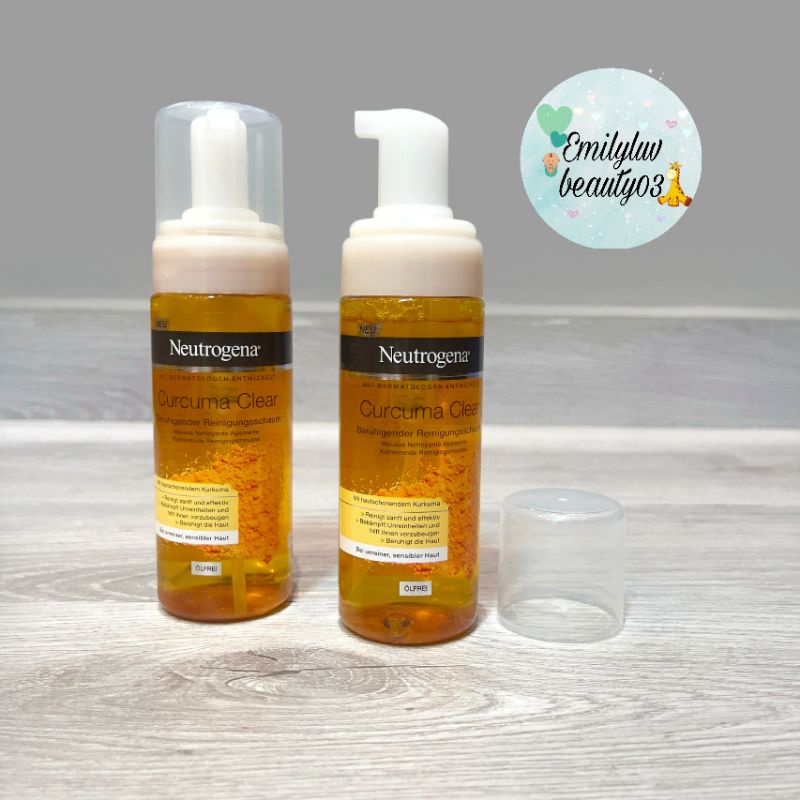 Sữa rửa mặt tạo bọt tinh chất nghệ Neutrogena Calme Curcuma Pháp 150ml